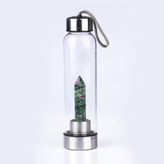 Natural Crystal Energy Glass Cup and Wand Set