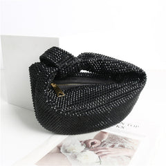 Rhinestone Knotted Women's Underarm Shoulder Bag