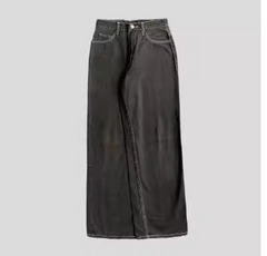 American Retro Alien Print Harajuku Wide-leg Jeans