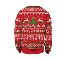 Women's Christmas Crew Neck Sweatshirt Dress