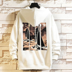Men's Plus Size Velvet Hooded Jacket for Autumn/Winter