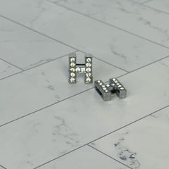 Pavé Letters -Silver Charms