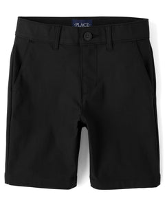 The Childrens Place Boys Uniform Quick Dry Chino Shorts Black Single 5 US