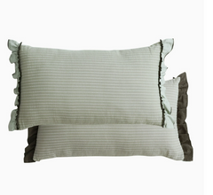 Cotton Sand-Washed Lotus Leaf Lace Sofa Pillow Cushion