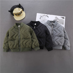 Kids' Cotton Baseball Jackets for Autumn and Winter