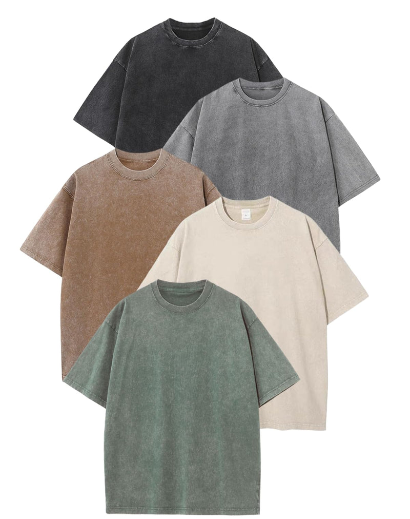 Workout T Shirts for Men Oversized Gym Loose Fit Tshirt Heavy Cotton Washed Vintage Faded Sleeping Tee Unisex Tops