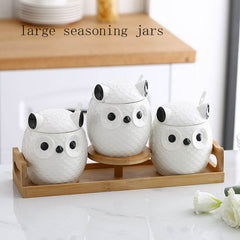 Ceramic Kitchen Spice Box Set for Household Use