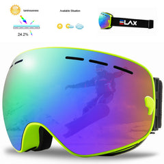 ELAX Double Layer Anti-Fog Ski Goggles for Snow Sports