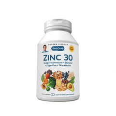 Andrew Lessman Zinc 30 – 60 Capsules – Highly absorbable Zinc Citrate. Supports Immune Skeletal Digestive and Skin Health. Small Easy to Swallow Capsules. No Additives