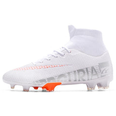 Men's White Football Shoes for Artificial Grass Training