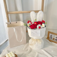 Rabbit Ear Bouquet Knitted Flower Doll Gift for Kids
