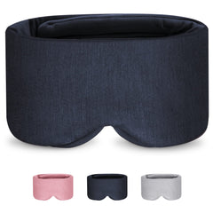 KingPavonini Sleep Mask for Women Men with Cooling/Heated Gel Pad for Dry Puffy Eyes 100% Handmade Cotton Weighted Eye Mask for Sleeping Light Blocking Blindfold Sleeping Mask for Home/Flight/Office