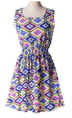 2018 Summer Plus Size Floral Chiffon Dress and Skirt