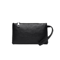 Classic Solid Color Faux Leather Bag Set (Large Capacity)