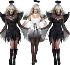 Halloween Sexy Dark Angel Costume with Wings and Accessories