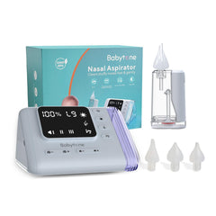 Babytone Baby Nasal Aspirator - Electric Nose Suction Hosptial-Grade Booger Sucker for BabiesToddler InfantAdult Nose Cleaner with 3 Tips9 Suction LevelsMusic Night Light Integrated Storage