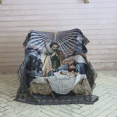Double Sofa Cushion Cover and Christmas Wall Tapestry