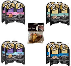 ILC Buy Perfect Portions Pate NAD Gravy Wet Cat Food Bundle.2 Salmon2 Whitefish2 Tuna Cuts2 Tender Trout cuts in Gravy(Total 08 Trays) with a Kit Mouse Toy(03 Toys).