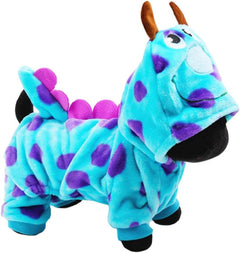 YOUDirect Pet Clothes - Dog Cat Puppy Jacket Apparel Soft Coral Fleece Material Jumpsuit Winter Coat with Hat Coat Hoodie for Teddy Dog Pet Plush Outfit Blue (Large)