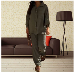 Nobu Linen Set - Women's Fashionable 2-Piece Outfit