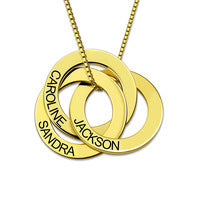 Personalized S925 Silver Russian Circle Necklace