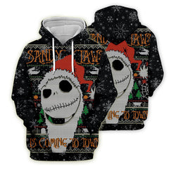 Jack and Sally Digital Print Hooded Sweatshirt