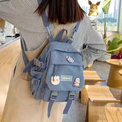 Trendy Mini Canvas Backpack for Girls - Versatile Style