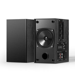 Elimavi 30W X 2 Powered Bookshelf Speakers - 3.5-RCA Input for Turntable TV PC Record Player Speakers with 4 Inch Woofer & Wall Mounted