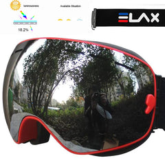 ELAX Double Layer Anti-Fog Ski Goggles for Snow Sports