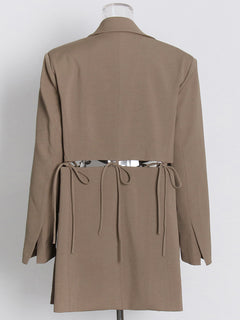 Women's Open Long Sleeve Casual Jacket - High Street Fashion