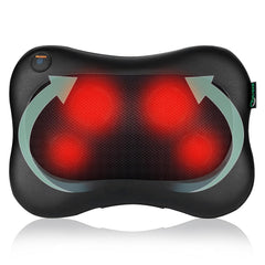 Shiatsu Neck and Back Massager with Heat Deep Tissue Electric Massage Pillow for Pain Relief Ideal for Shoulders Back Legs and Feet Perfect for Home Car Office and Gifts B
