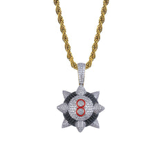 Hip-Hop Style Black Meteor Hammer Pendant Necklace