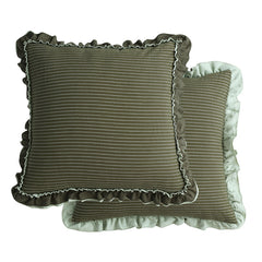 Cotton Sand-Washed Lotus Leaf Lace Sofa Pillow Cushion