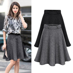 Oversized Woolen Skirt for Women's Autumn and Winter