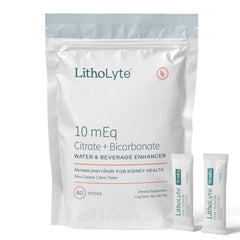 LithoLyte Kidney Health | Water & Beverage Enhancer 10 mEq Developed by Urologists 2 Pack (120 Sticks)
