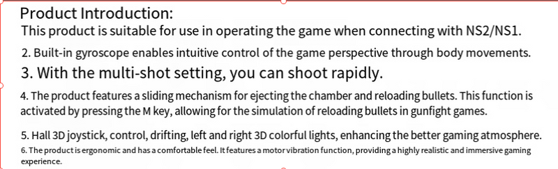 Wireless Bluetooth Game Controller Pistol