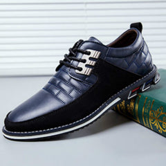 Large Size Men's Casual Leather Shoes - British Trend