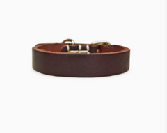 Adjustable Genuine Leather Dog Collar for Small Dogs