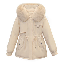 Women's Thick Faux Fur Lined Short Parka Jacket 2023