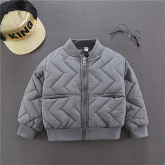 Kids' Cotton Baseball Jackets for Autumn and Winter