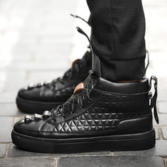 Men's High-Top Korean Style Casual Sneakers for Summer