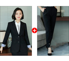 Autumn Women's Double-Breasted Business Suit Set