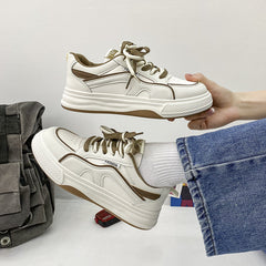 Women's Casual Sports Shoes - Breathable White Sneakers