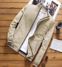 Korean Style Men's Fleece Lined Pilot Jacket
