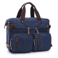Large 3-in-1 Canvas Business Bag for 17-inch Laptop