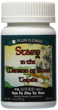 Stasis In The Mansion Of Blood Teapills (Xue Fu Zhu Yu Tang Wan) 200 ct Plum Flower