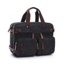 Large 3-in-1 Canvas Business Bag for 17-inch Laptop