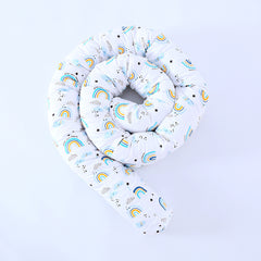 Cotton Rainbow Print Bumper Bed Long Pillow