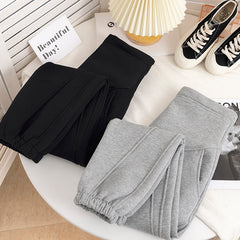 Warm Plus Velvet Cotton Maternity Sports Pants
