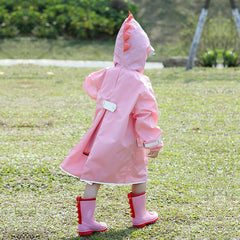 Reflective Dinosaur Raincoat for Kids with Backpack Slot